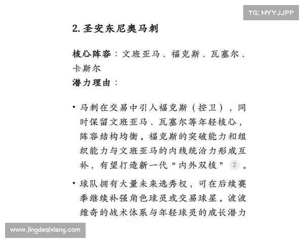 分析NBA各队阵容深度与未来发展潜力的关键因素